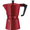 Voccelli Espresso Maker 3 kops Alu/rood