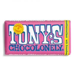 Tony's Chocolonely wit framboos knettersuiker 180gr