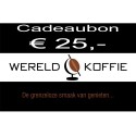 Wereldkoffie koffiebonen Cadeaubon € 25,-